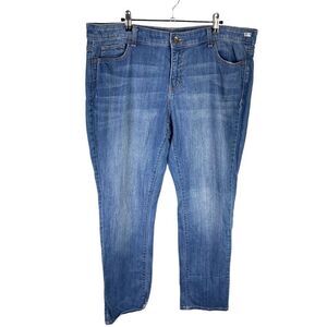 JCPenney Slim Straight Jeans 18W Women’s Dark Wash Pre-Owned [#1756]